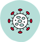 Diseases and allergens virus icon